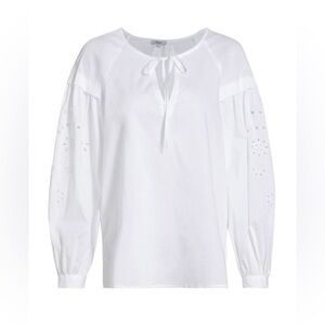 RAILS $218 Dari Eyelet Cutout Long Sleeve Blouse